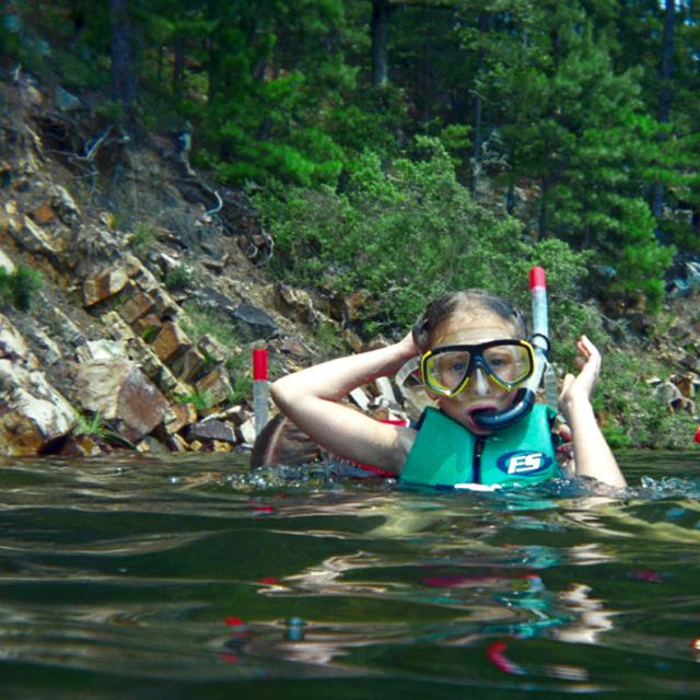 Snorkeling at Degray Lake Resort State Park 